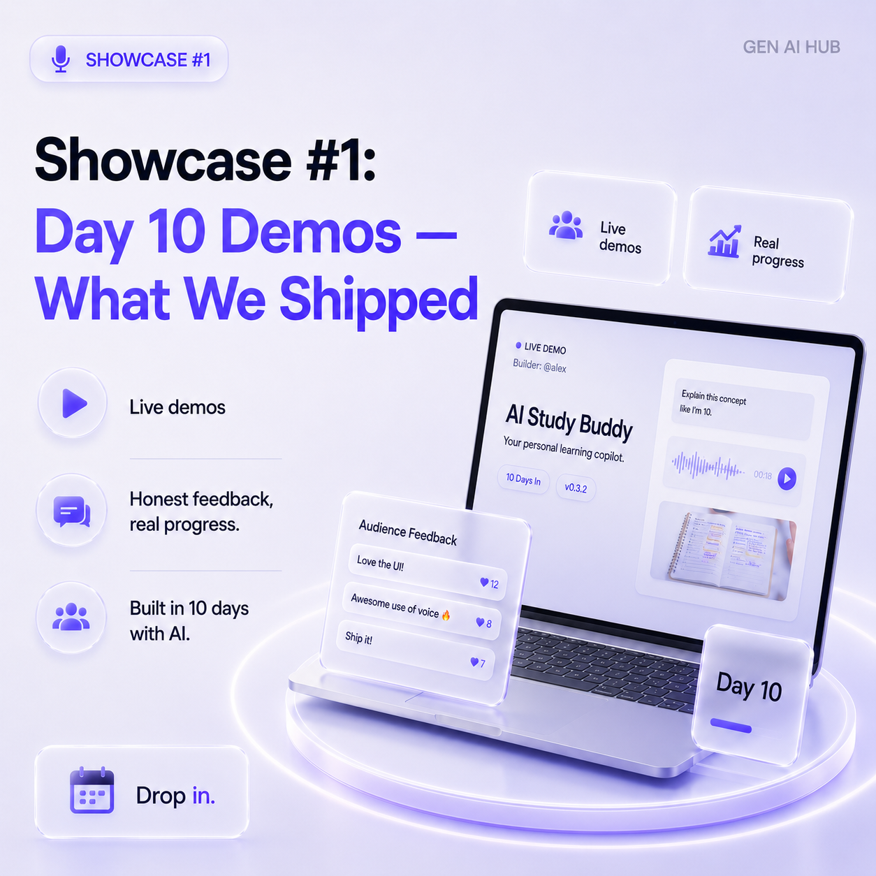 🎤 Showcase #1: Day 10 Demos — What We Shipped