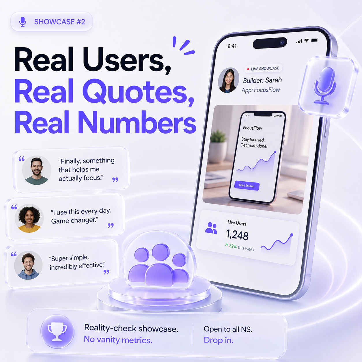 🎤 Showcase #2: Real Users, Real Quotes, Real Numbers